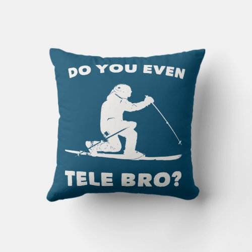 Do You Even Tele Bro Throw Pillow