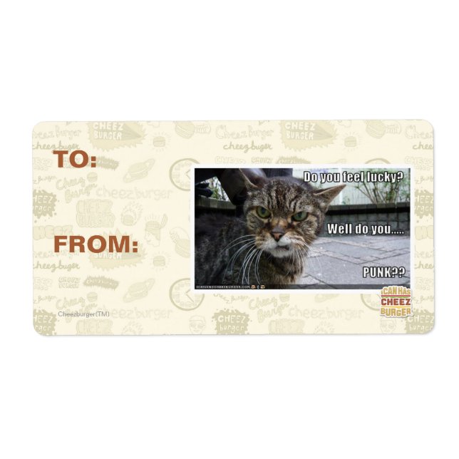 Do you feel lucky? label (Front)