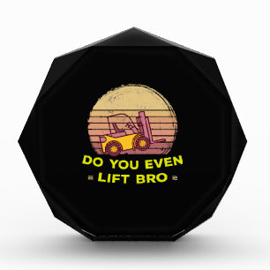 Do you forklift acrylic award