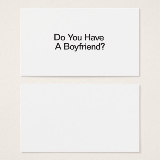 Do You Have A Boyfriend (Front & Back)