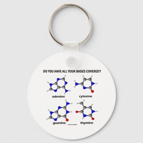 Do You Have All Your Bases Covered DNA Bases Keychain