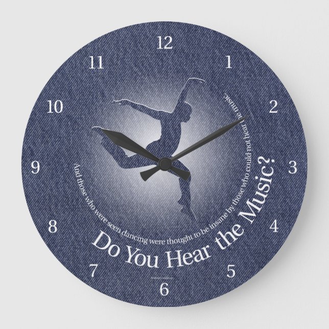 Do You Hear The Music? Large Clock (Front)