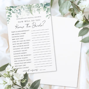 Do You Know The Bride Bridal Shower Game