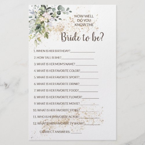 Do you know the Bride Herbal Shower Game Card Flyer