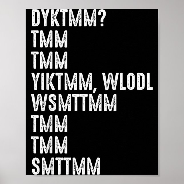 Do You Know The Muffin Man Dyktmm Funny Quote  Poster (Front)