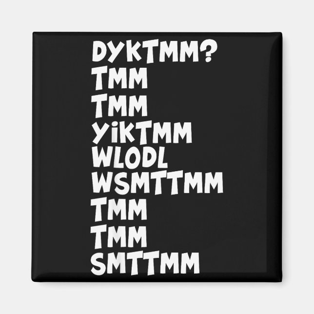 Do You Know The Muffin Man Dyktmm Nostalgia Funny  Magnet (Front)