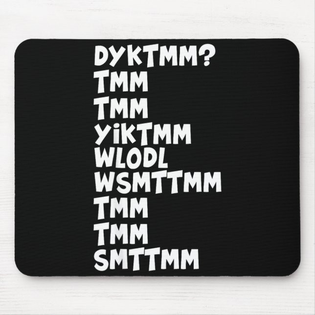 Do You Know The Muffin Man Dyktmm Nostalgia Funny  Mouse Pad (Front)