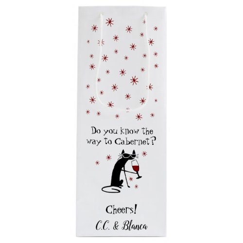 Do You Know the Way to Cabernet Wine Pun Wine Gift Bag