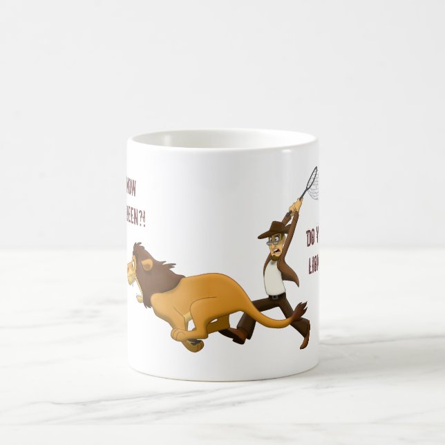 "Do You Know What Lions I Hunted?" Coffee Mug (Center)