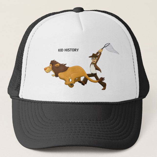 "Do You Know What Lions I Hunted?" Trucker Hat (Front)