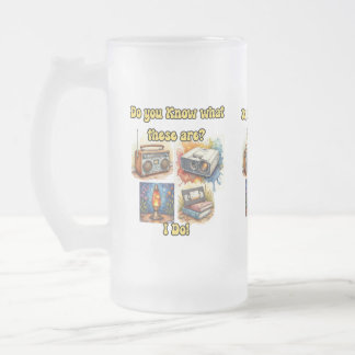 Do You Know What These Are? I Do! – Retro Frosted Glass Beer Mug