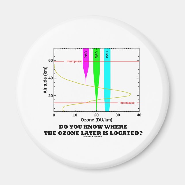 Do You Know Where The Ozone Layer Is Located? Magnet (Front)