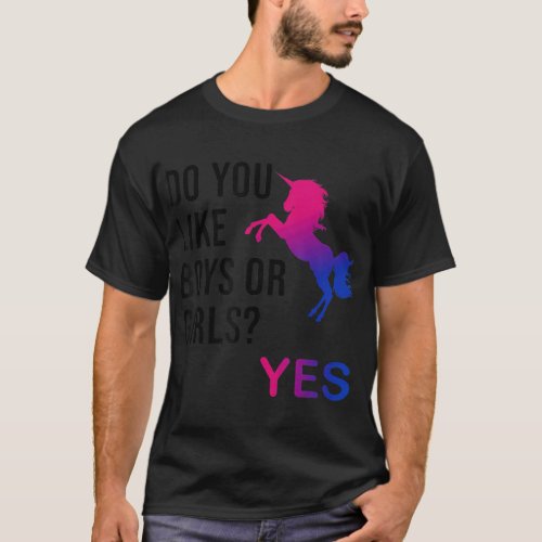 Do You Like Boys or Girls Yes Bi Pride Flag TopsLG T_Shirt