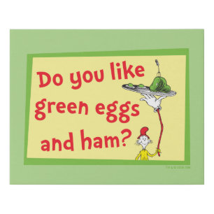 Do You Like Green Eggs and Ham? Faux Canvas Print