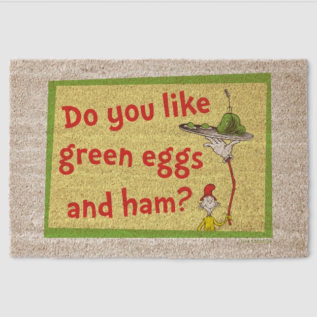 Do You Like Green Eggs and Ham? Fiber Doormat (Front)