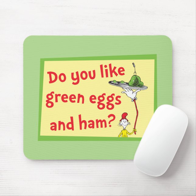 Do You Like Green Eggs and Ham? Mouse Pad (With Mouse)