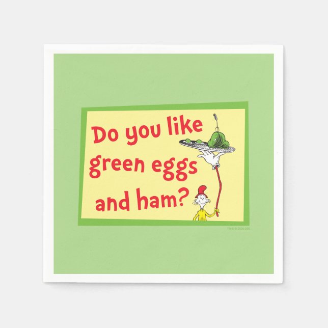 Do You Like Green Eggs and Ham? Napkins (Front)