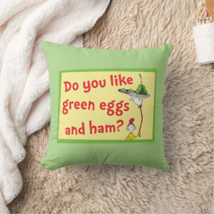 Do You Like Green Eggs and Ham? Throw Pillow