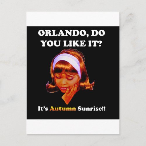 Do You Like It Orlando Its Autumn Sunrise Postcard