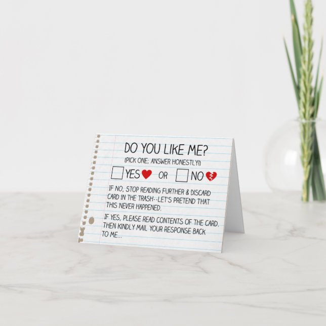 Do You Like Me? Cards (Front)