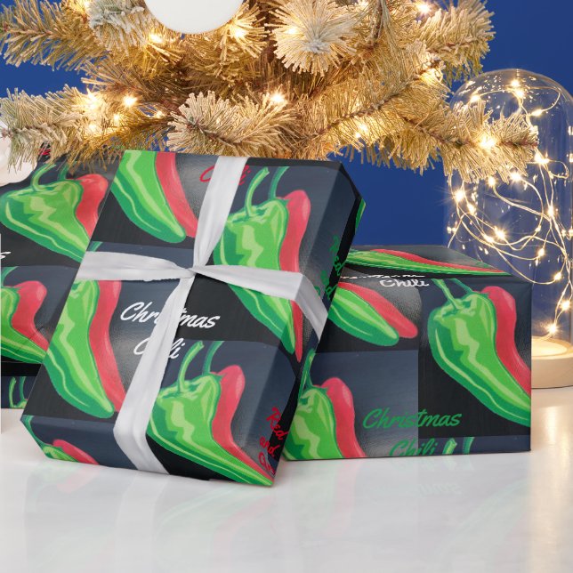 Do You Like Your Chili Red or Green Christmas NM Wrapping Paper (Holidays)