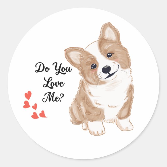 Do you Love me?  Classic Round Sticker (Front)