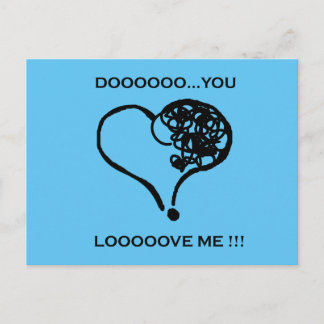 Do you? Love me! Postcard