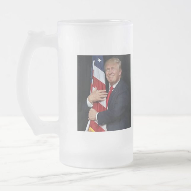 Do You Miss Me Yet - Trump Frosted Glass Beer Mug (Left)