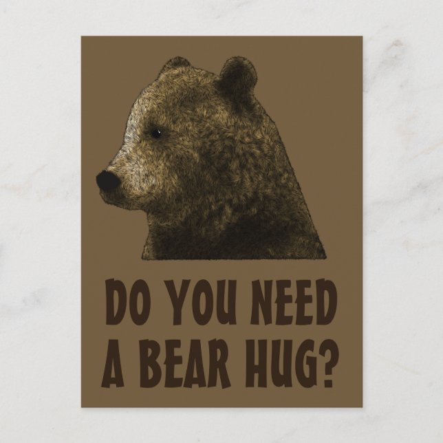 Do You Need a Bear Hug Gay Bear Postcard (Front)