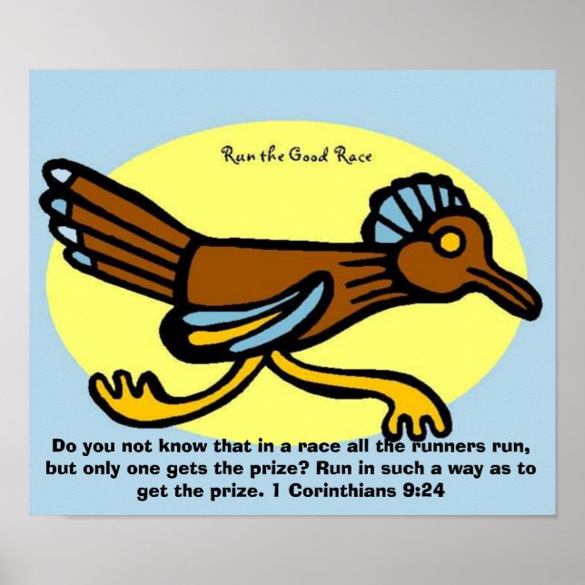 Do you not know that in a race all the runners run poster (Front)