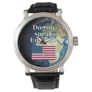 "Do you speak English?" in English. Flag & Earth Watch