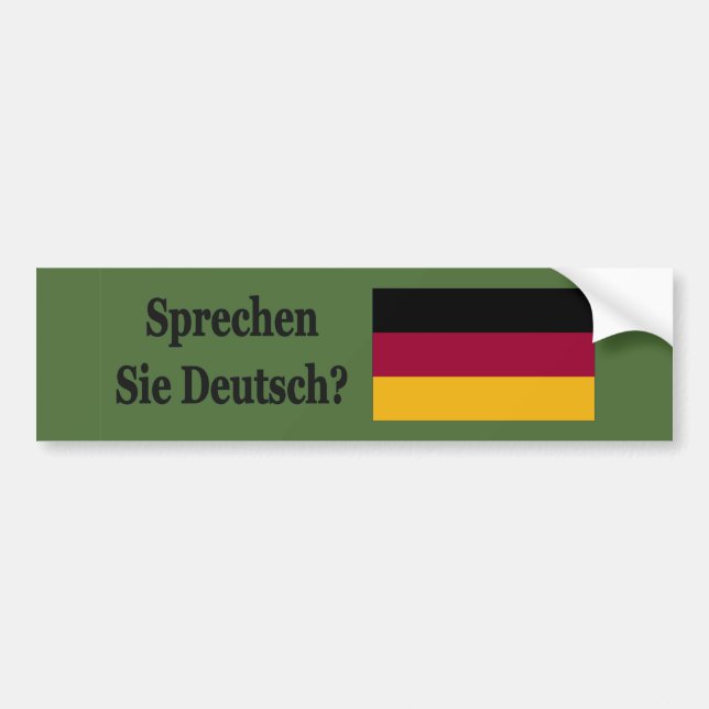 Do you speak German? in German. Flag bf Bumper Sticker (Front)