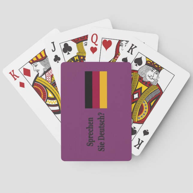 Do you speak German? in German. Flag bf Poker Cards (Back)