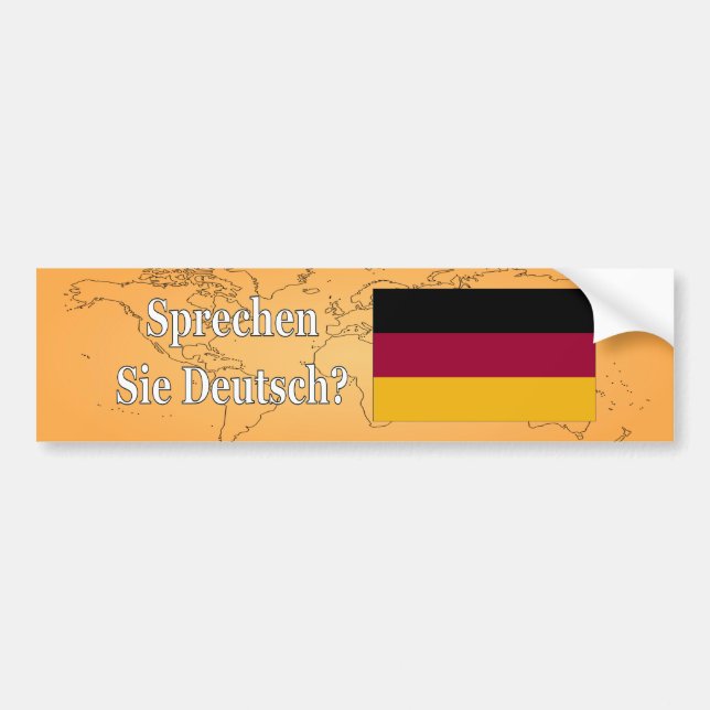 Do you speak German? in German. Flag wf Bumper Sticker (Front)