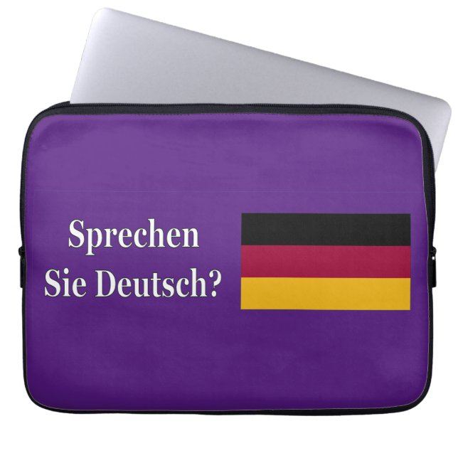 Do you speak German? in German. Flag wf Laptop Sleeve (Front)