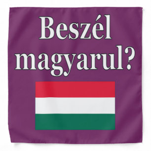 Do you speak Hungarian? in Hungarian. Flag Bandana