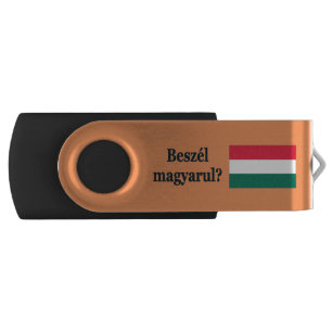 Do you speak Hungarian? in Hungarian. Flag bf Flash Drive