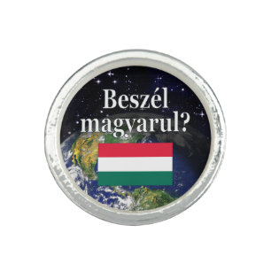 Do you speak Hungarian? in Hungarian. Flag & Earth Ring