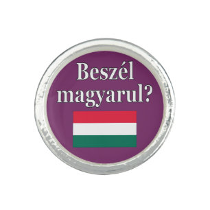 Do you speak Hungarian? in Hungarian. Flag Ring