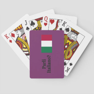 Do you speak Italian? in Italian. Flag bf Poker Cards