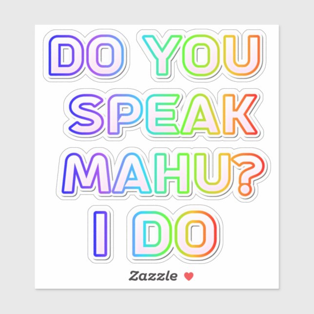 Do you speak mahu sticker (Sheet)