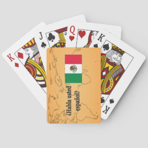 Do you speak Spanish? in Spanish. Flag bf Poker Cards