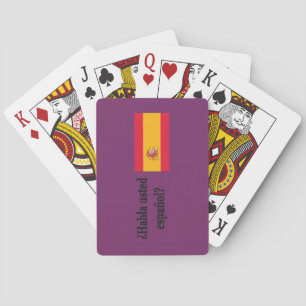 Do you speak Spanish? in Spanish. Flag bf Poker Cards