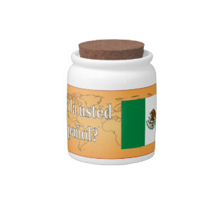Do you speak Spanish? in Spanish. Flag wf Candy Jar