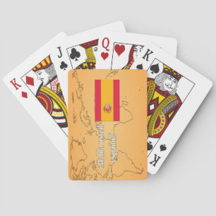 Do you speak Spanish? in Spanish. Flag wf Poker Cards