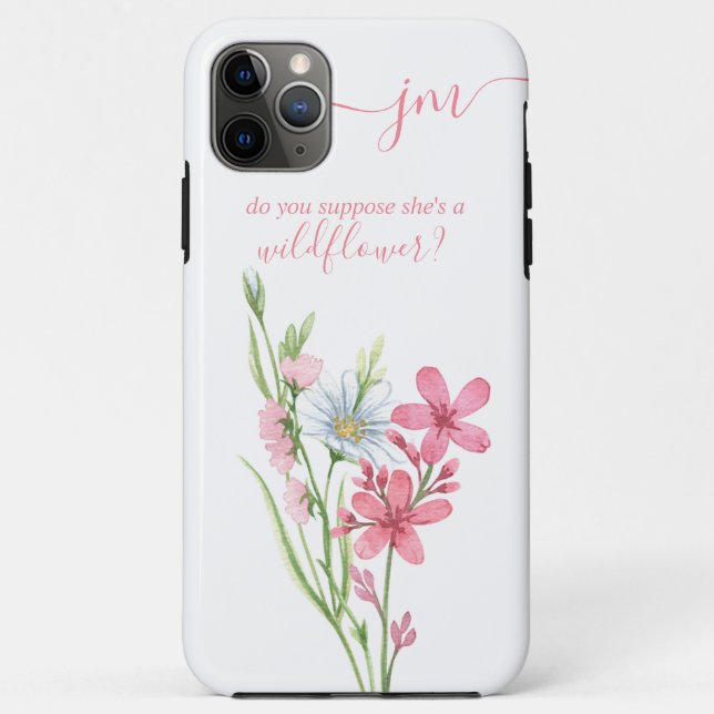 Do you Suppose Shes a Wildflower Pink Monogram Case-Mate iPhone Case (Back)
