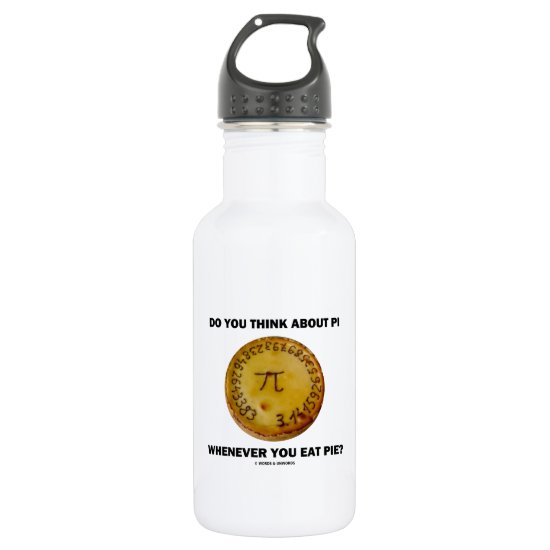 Do You Think About Pi Whenever You Eat Pie? Stainless Steel Water Bottle