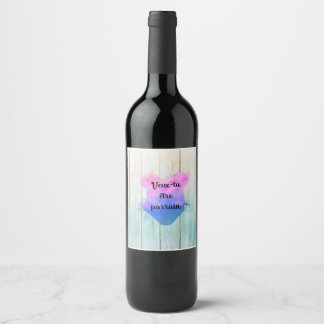Do you want to be a sponsor? wine label