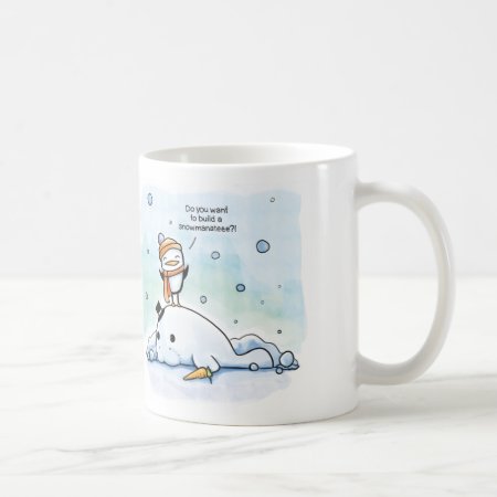 Do You Want To Build A Snowmanatee - Penguin - Mug