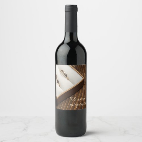 Do you want to marry me wine label